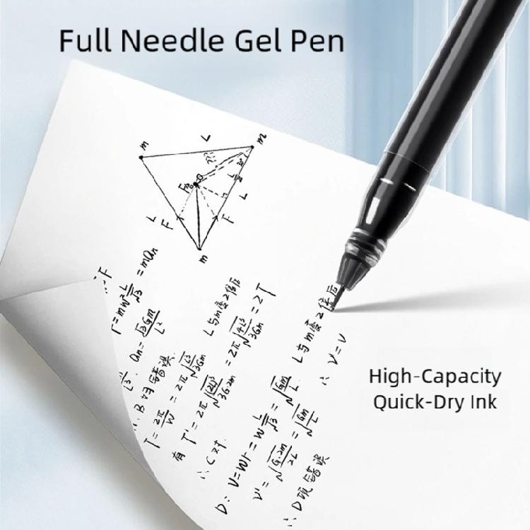 30Pcs Refillable Gel Pen 0.5mm Needle Point Black/Blue/ Red Inks Quick Drying Comfortable Grip Gel Inks Pen For Office