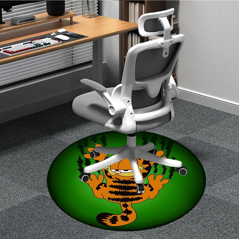

1pc Garfield, Cat Chair Carpet for Office Non-Slip,Machine Washable Rug for Office, Room - Holiday Decor - Machine Made yy251017210 80cm by 80cm