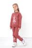 Set – Meisjes Paris Print Warm Sweatshirt & Broek, Comfortabele Pasvorm, Winter 6063-025-33-5-1 HC