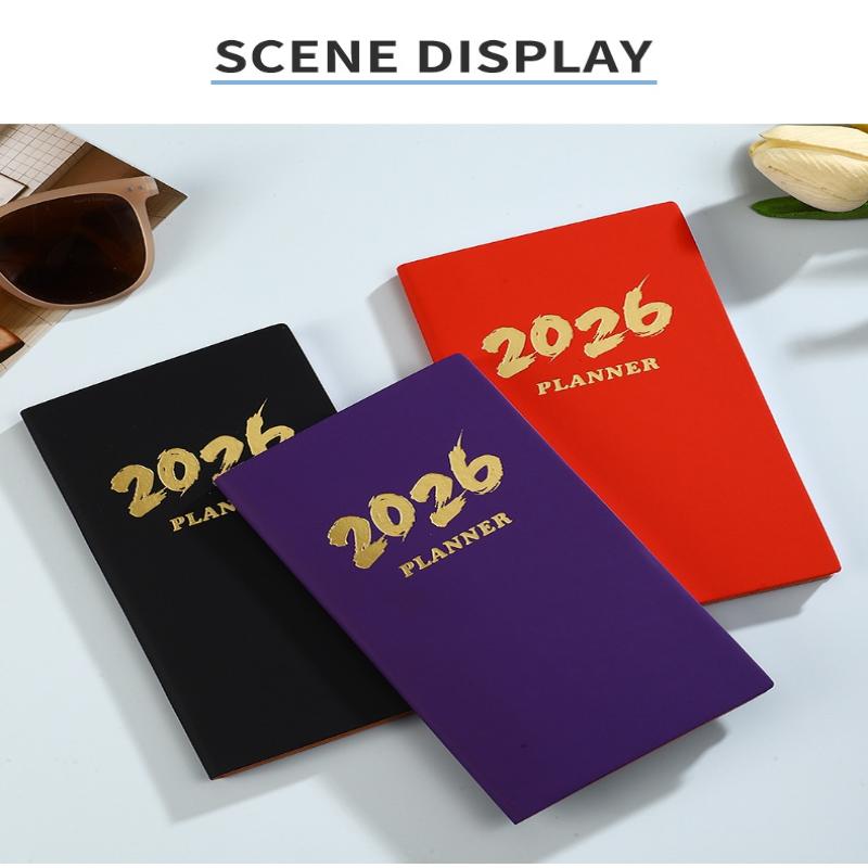 Ημερολόγιο A6 Προδιαγραφών 2026 Αγγλικό, Ημερολόγιο Δερμάτινο 64 Φύλλα 128 Σελίδων, Ημερολόγιο Καθημερινού Προγραμματισμού 365 Ημερών