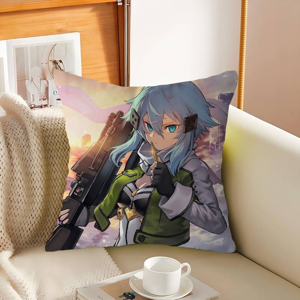 Sinon Cartoon Office Cushion Pillowcase Car Cushion Cover45X45CM Lumbar Pillowcase Sofa Pillowcover