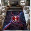 Tappeto in Flanella Stampato AC Milan Antiscivolo Morbido Poliestere Tappeto per Pavimento Tappetino Decorativo da Interno per Camera da Letto Soggiorno Divano Sala Giochi Decorazione Casa