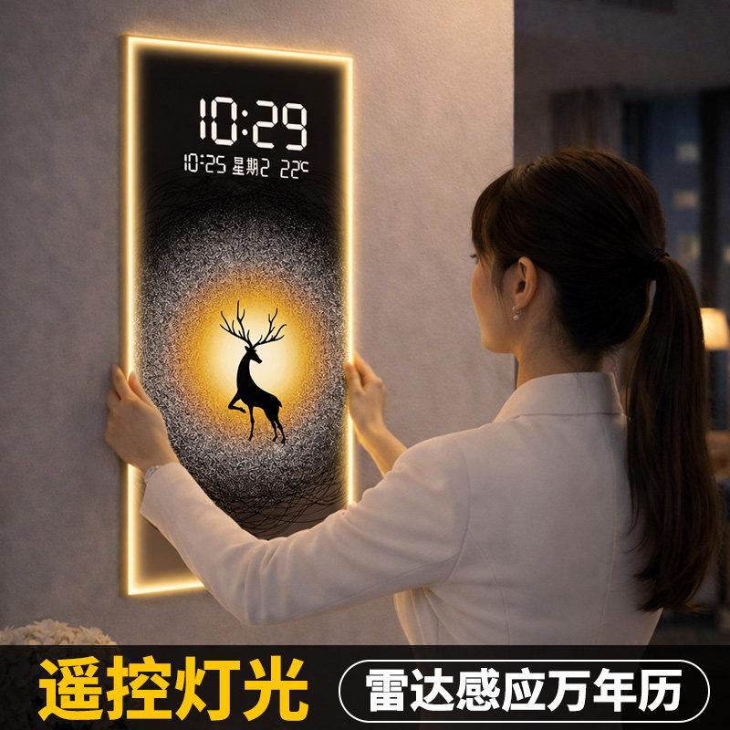 Luxury Led Wall Clocks Digital Living Room Interior Modern Silent Clock Wall Design Creative Orologio Da Parete Home Decoration