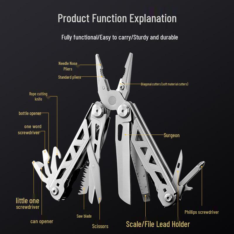 Outdoor Portable Multifunctional Folding Knife and Pliers Camping Tool
