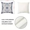 1 piece of blue and white floral pattern decorative pillow, polyester fiber pillowcase, sofa cushion, headboard pillow