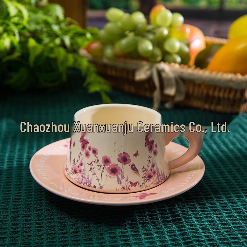 Керамический набор для кофе с чашкой и блюдцем Shangqi