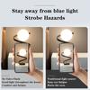 Nordic Retro Table Lamp, Glass Shade LED Desk Light for Bedroom Living Room, Dimmable Bedside Decor