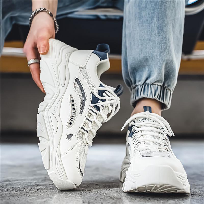Men's Sneakers Low-top Thick-soled Dad Shoes Casual Sports Versatile for All Occasions 39-44