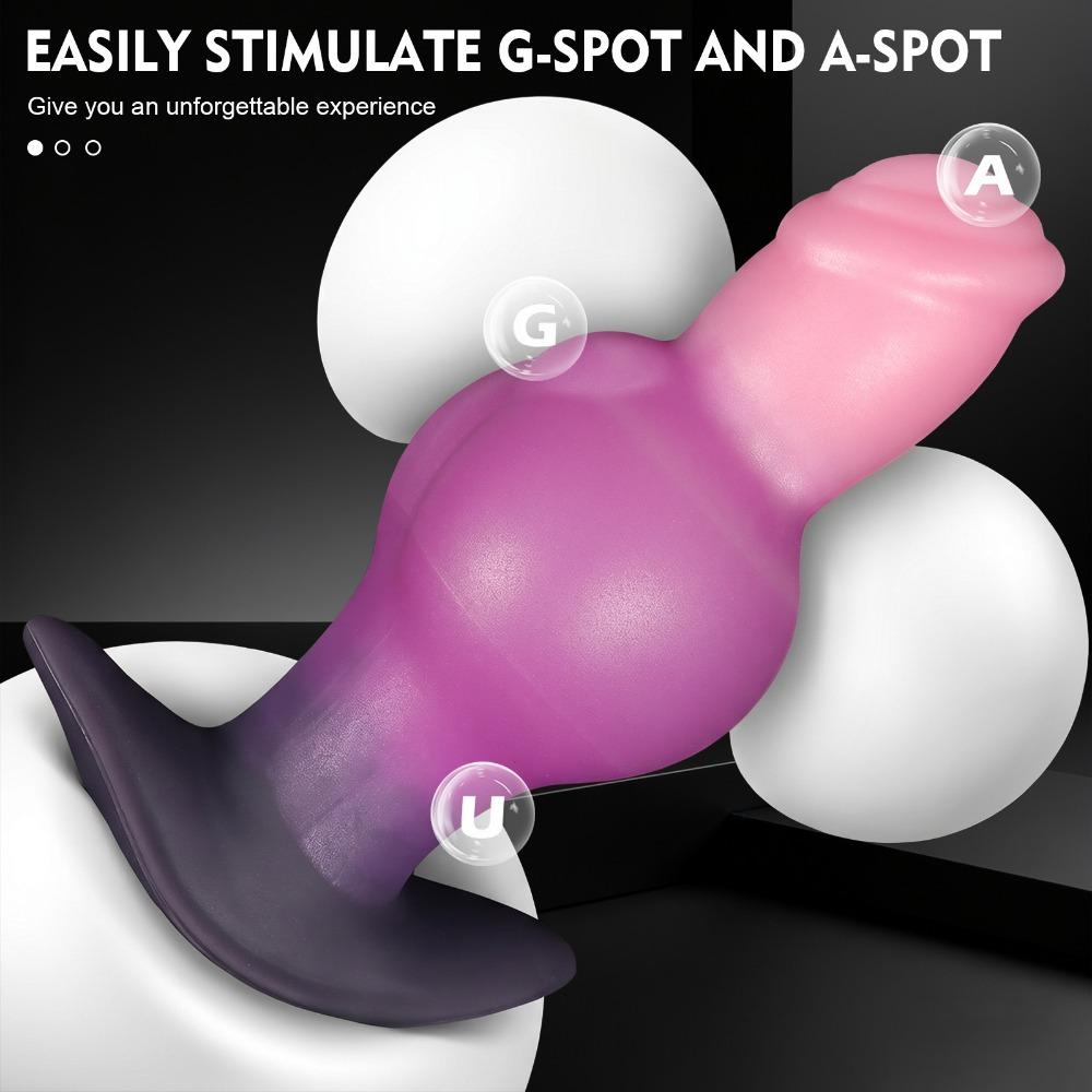 Fantasy Knot Shaped Anal Plug, Soft Silicone Body Safe BDSM Gear, Extreme Thick Colon Plug for Advanced Users, SM Adult Sex Toys