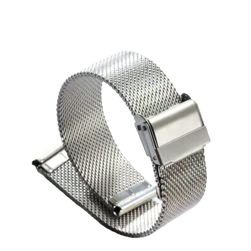 Universal Watch Strap Accessories Steel Strap Men'S And Women'S Watch Accessories Mechanical Watch Quartz Strap Braided Mesh Strap Bracelet Black