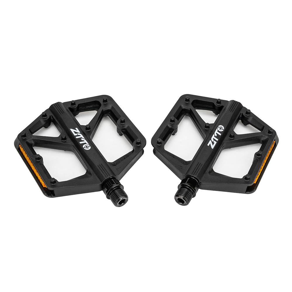

ZTTO 9/16 Thread MTB Gravel Bike Flat Pedal Double DU Bushing AM Enduro Road Bicycle Pedal Soft Riding Accessories чорний