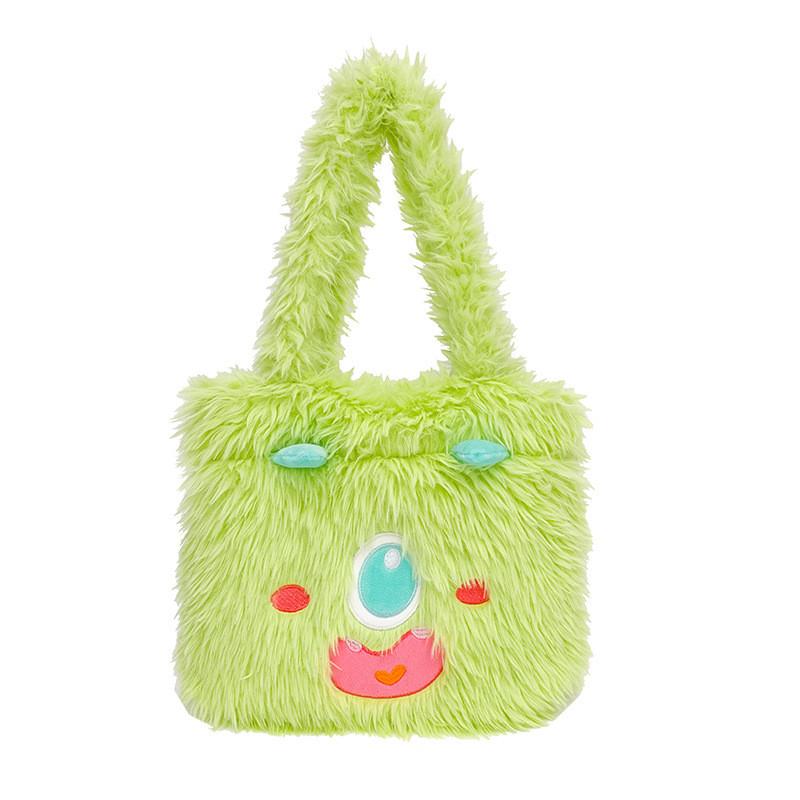 Soft Monster Character Tote Bag With Inner Phone Pocket For Girls And Teens