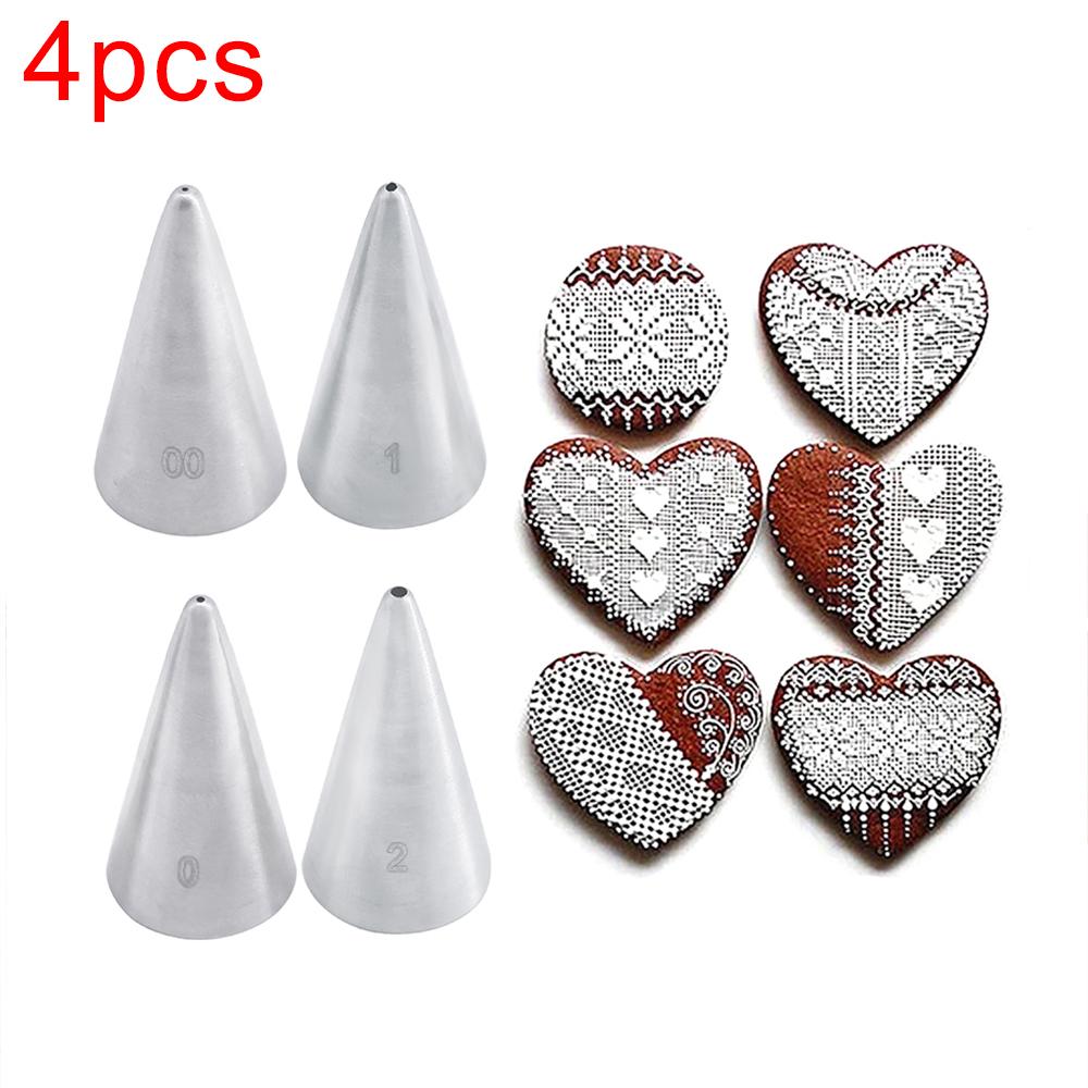 2/4pcs Circularity Round Pastry Nozzles Cream Stainless Steel Icing Piping Pastry Nozzle Tips Baking Cakes Decoration Tools