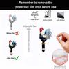 Cute Ducks Garden Stake, 2D Acrylic Rooster Decoration, Farmhouse Yard Art Stake, Outdoor Duck Welcome Sign for Lawn Flower Bed