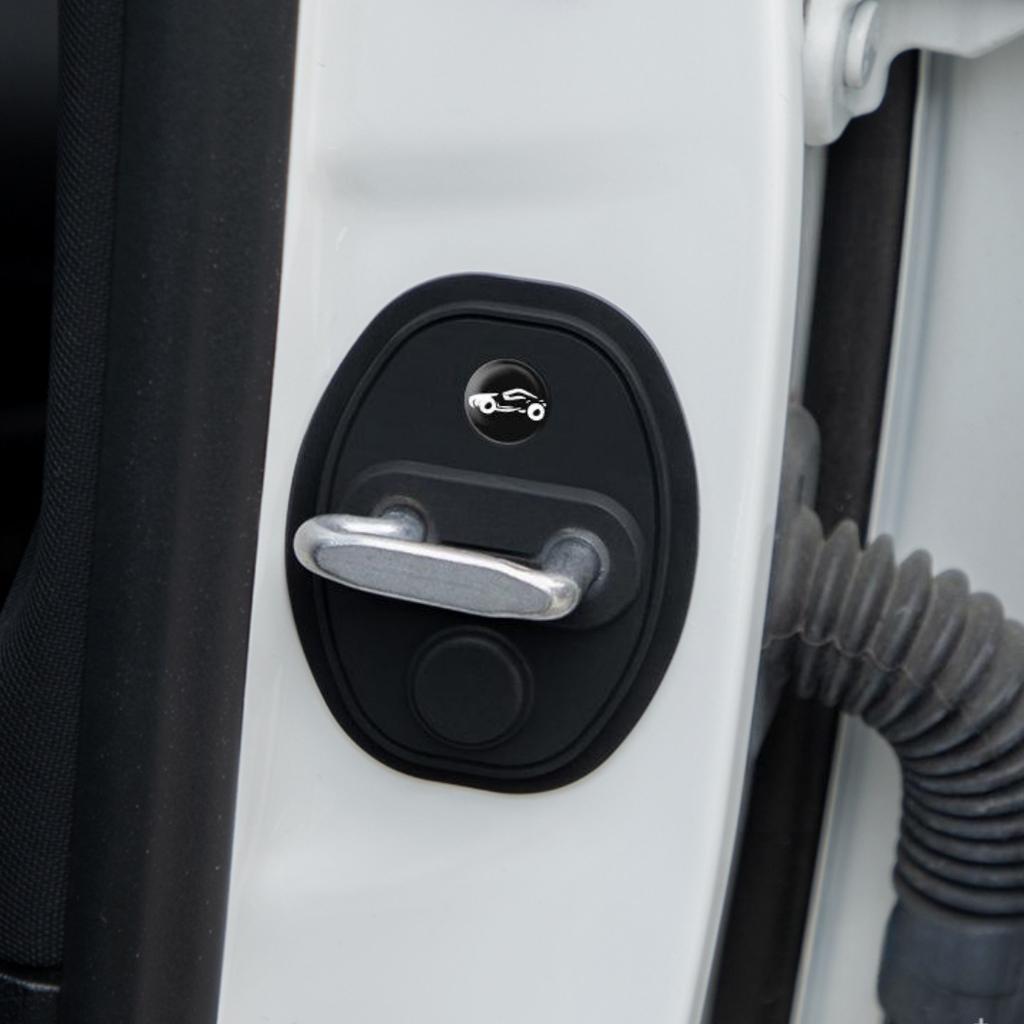 4 Stück Silikon Auto Türschloss Schnalle Stumme Stoßdämpfende Polster Elastische Anti-Kollisions Auto Türverriegelung Schutzhülle