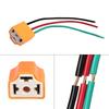 HUIQIAODS H4 Headlight Socket Lamp Connector Plug Wire Harness Adapter Pack of 2 (H4 Ceramic Socket)..