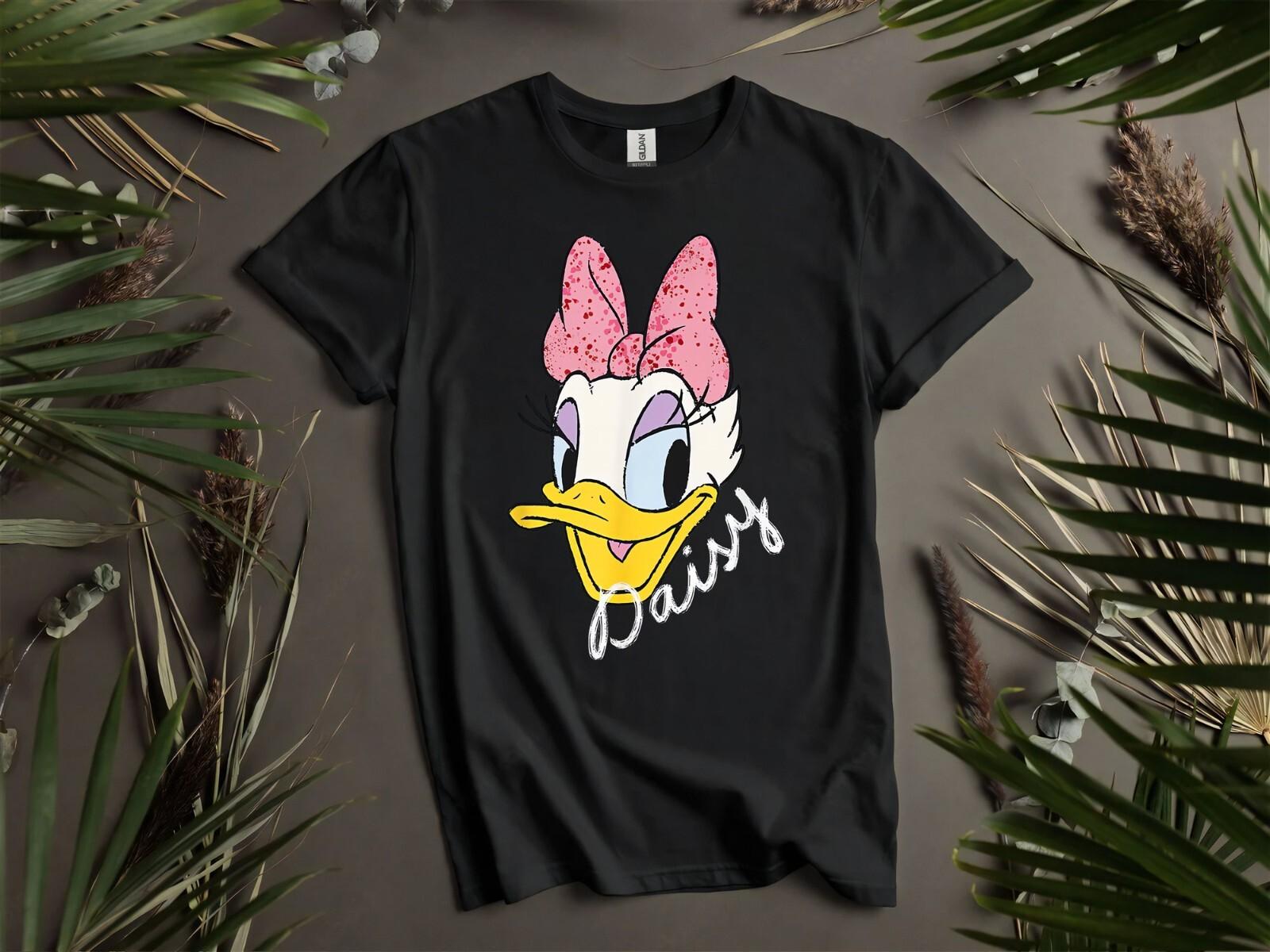Худи Т-футболка с принтом Daisy Duck Sassy Glamorous Speckled Bow T Мужская Женская Унисекс AD257 4XL