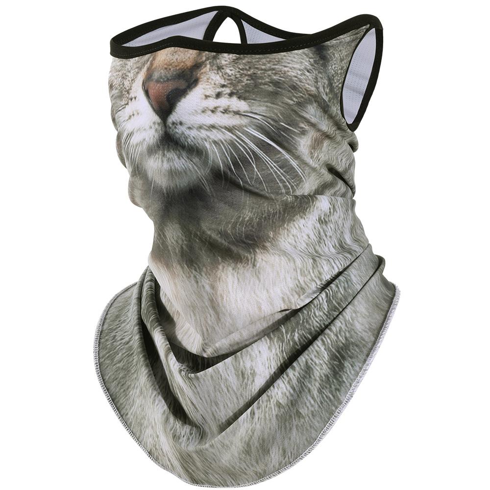 3D Animals Magic Scarf Bandana Breathable Neck Warmer Gaiter Hanging Ear Outdoor Sports Triangle Face Mask Neckerchief Summer