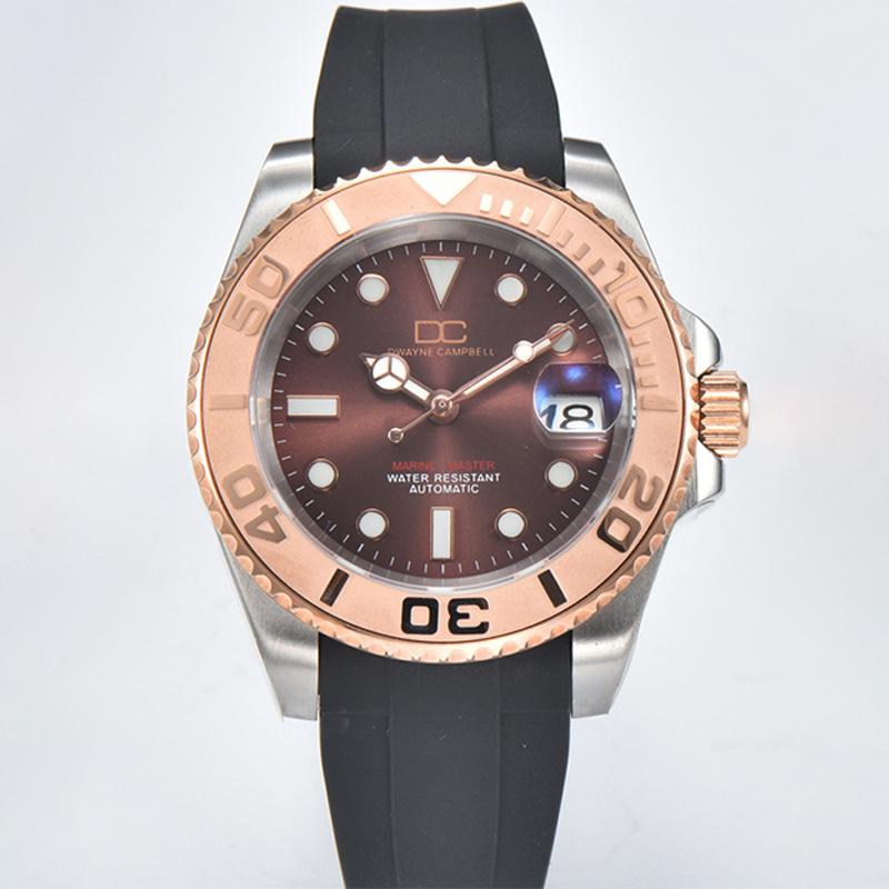 New Men's Mechanical Watch Silicone Belt Automatic Movement Fashion Business Waterproof Mechanical Watch High-end Men's Watch