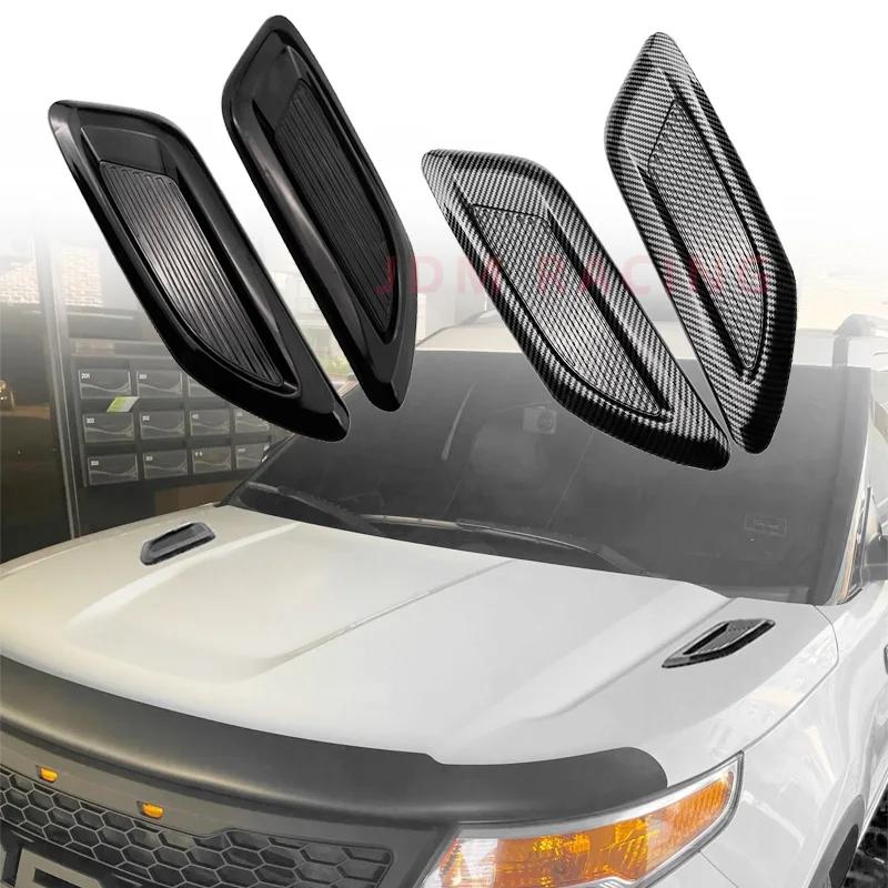 40cm Universal Car Air Flow Decorative Intake Hood Scoop Bonnet Vent Sticker Cover Hood Geared To Fit Any FLAT Hood Vehicle