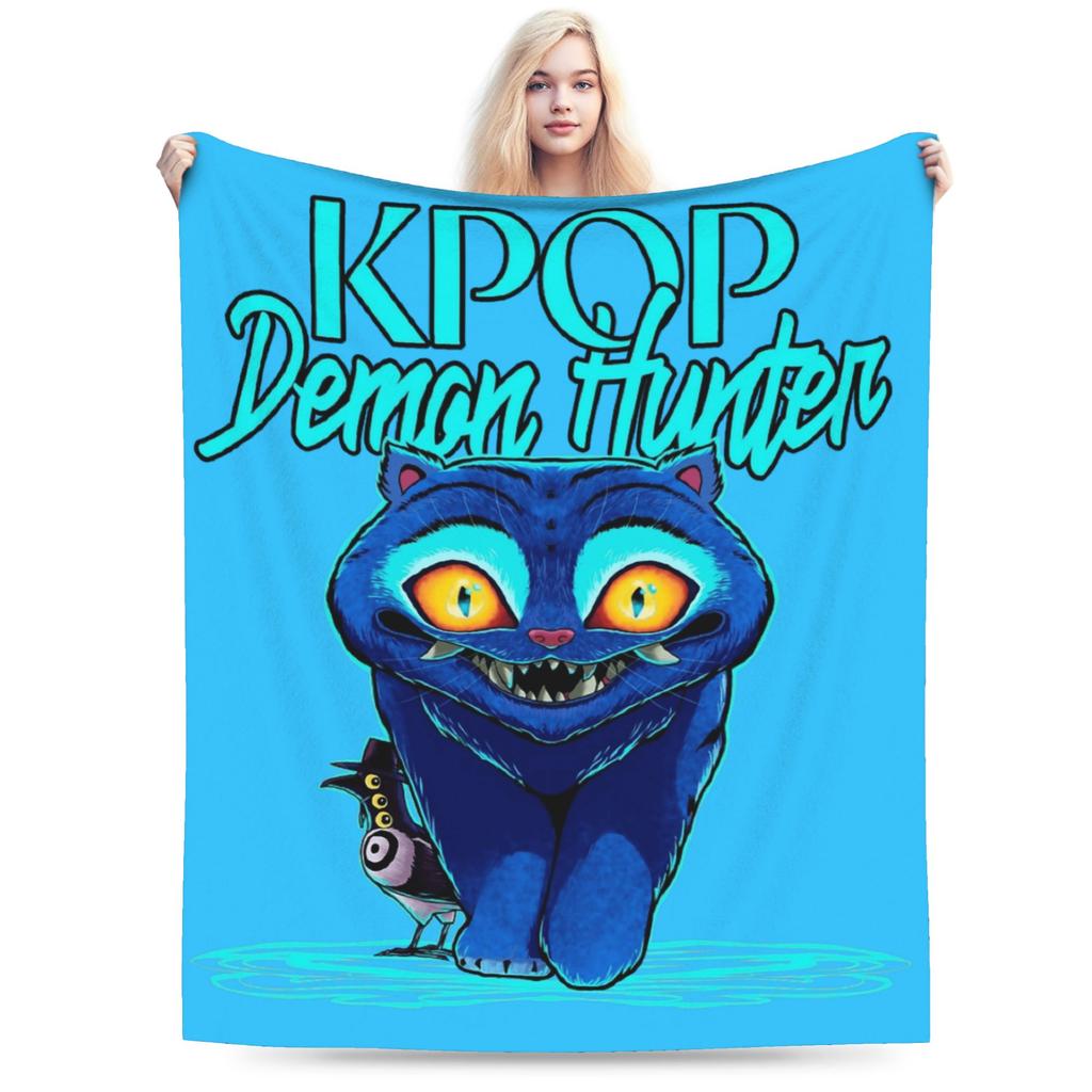 Jinu Huntrix Saja Boys K-Pop Demon Hunters Blanket Autumn Soft Throw Blanket for Girl Living Room Print Bedspread Sofa Bed Cover