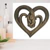M-Modern-Heart Holding Hands Wall Decor Faux Wooden Heart Wall Decor Decor Unique Sculpturewall For Bathroom Livingroom Home