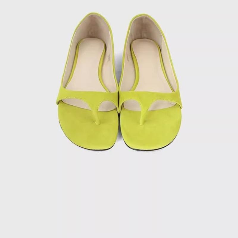 

Niche design sandals flat heel summer wear bag heel fashion personality green toe beautiful tide flat shoes women 35 зелёный