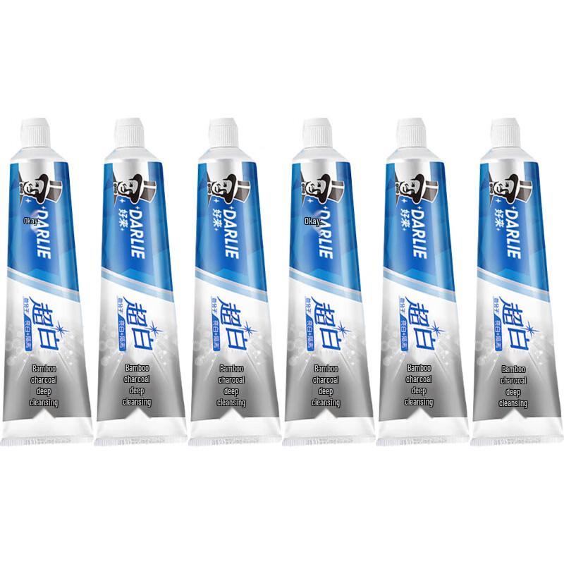 Hawley Darlie Ultra White Bamboo Charcoal Toothpaste 6-Pack + Tissues