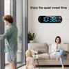 Humidity Display LED Digital Wall Clock Electronic Alarm Clock  Wall-mounted Decoration