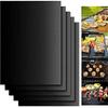 Grill Mat 50x40cm Set Of 6, Bbq Grill Mat, Teflon Oven Mat Fiberglass Mats Barbecue Mat Non-stick Bbq Mat