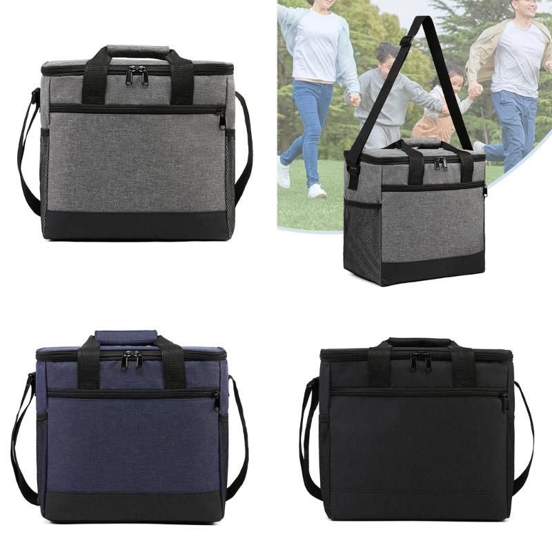 BBQ Coolers Bag with Liners Insulated Picnics Lunch Bag Tableware Handbag Soft-Sided Cooling Bag for Camping Outdoor