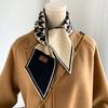New Korean Version of Houndstooth Knitted Wool Student Style Scarf Fashionable Decoration Double-sided Thickened Scarf Neck Fen