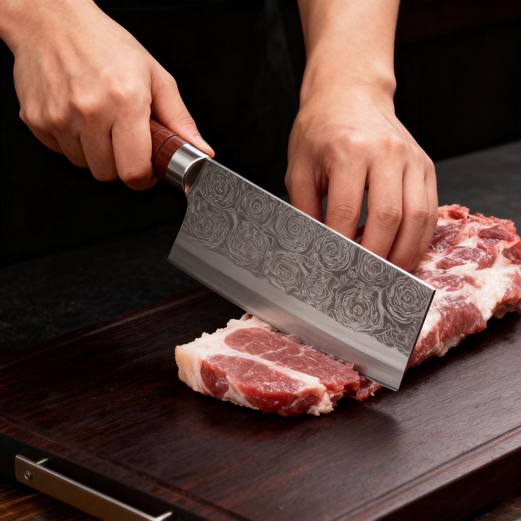 7.5 Inch Slicing Knife 67-layers Damascus Steel Powder alloy steel core Blade Rosewood / G10 Handle Chef Cleaver Kitchen Knife