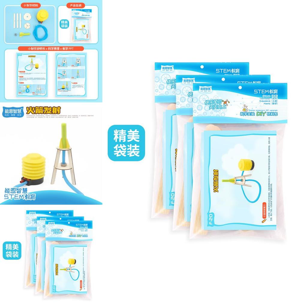 Educational Diy Handmade Rocket Launch Toy For Kids Wooden Material Customizable