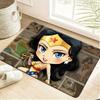 Bath Mat 1pc, Spiderman Logo, MARVEL Flannel Rectangular Mat, Bathroom Non-Slip Entrance Mat, Fun Door Decoration Mat, Home De