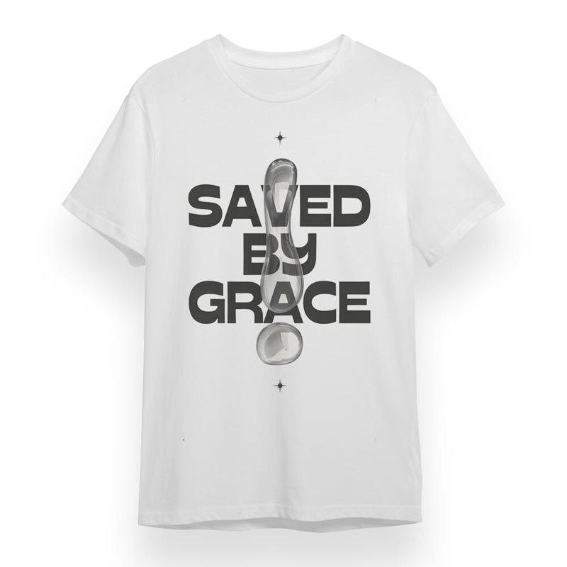 Women S T Shirt With Saved By Grace White 100 Cotton Summer S
