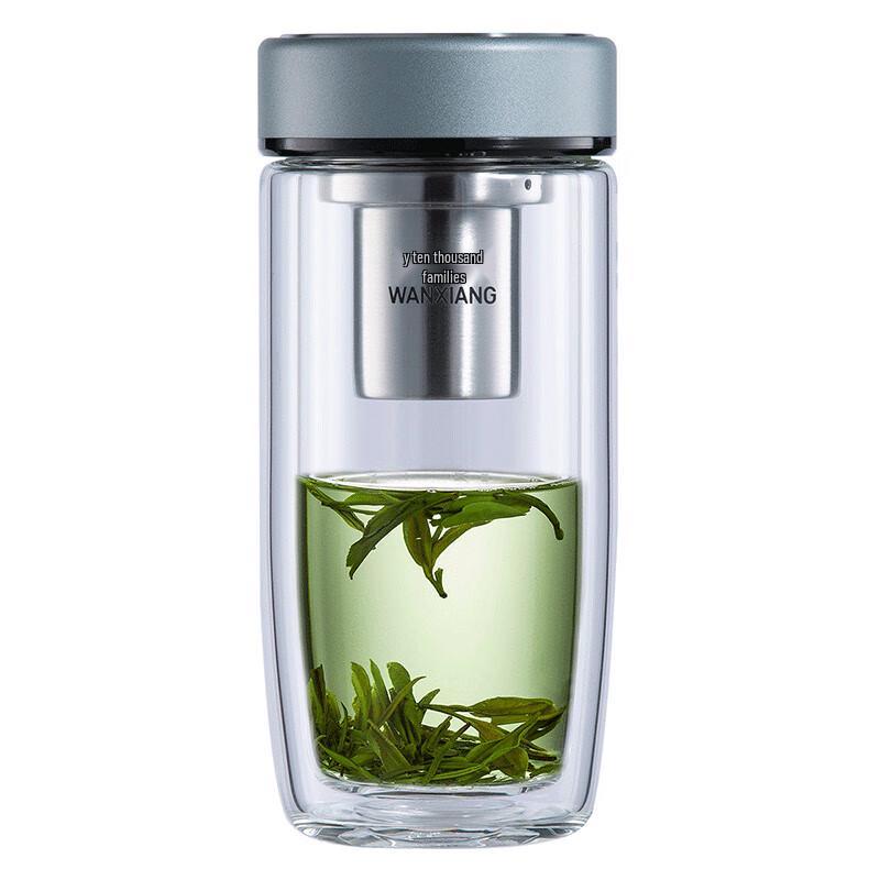 Wanxiang Double-Walled Glass Tea Infuser Bottle