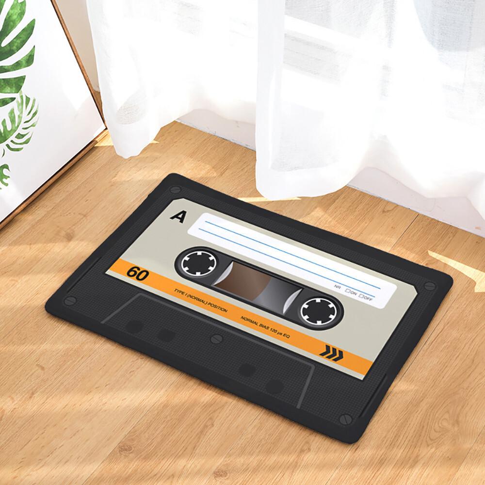 Vintage Cassette Tape Indoor Doormat Non Slip Door Floor Mats Carpet Rugs H77 Kitchen Mat Room Decoration Home Non-slip Pad Foot