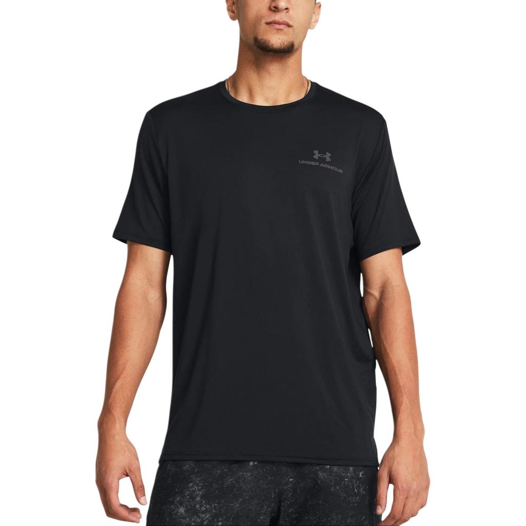 Under Armour UA Vanish Energy Logo Print Crew Neck Short Sleeve T-Shirt Men Tops Black 1383973-001