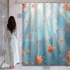 Maple Leaves Curtain - Autumn Sky, Waterproof Polyester, 12 Hooks, Machine Washable, Bath Decor