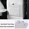 Storage Pocket Magnetic Adsorption Storage Bag Seat Hanging Trash Can  Car Interior Supplies