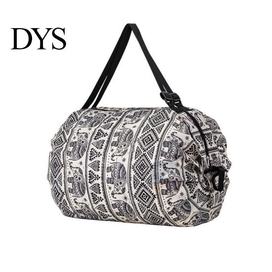 Quick Dry Grocery Bag Foldable Shopping Reusable Storage Tote Portable Molded One-piece Oxford Cloth Shoulder for Sports Travel Picnic Compact