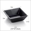 Yangg Frosted Black Melamine Square Sauce Dish