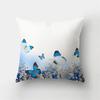 Colorful Butterfly Plant Printing Pattern Cushion Cover for Home Living Room Sofa Office Decoration Throw Pillow