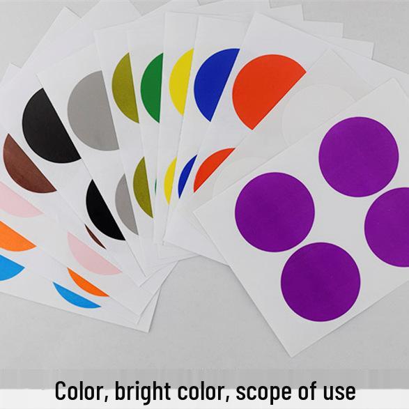Colorful Round Dot Self-Adhesive Label Stickers: Red, Yellow, Blue, Green, White - Blank Paper for Marking