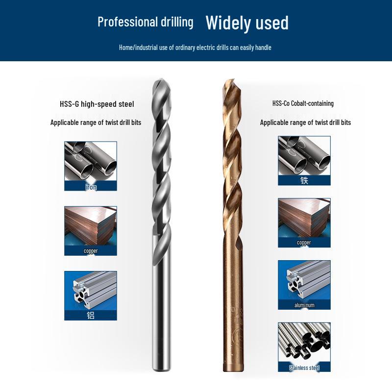 Bosch High-Speed Cobalt Drill Bit for Metal & Aluminum - Round Head, Straight Shank, Professional & Home Use