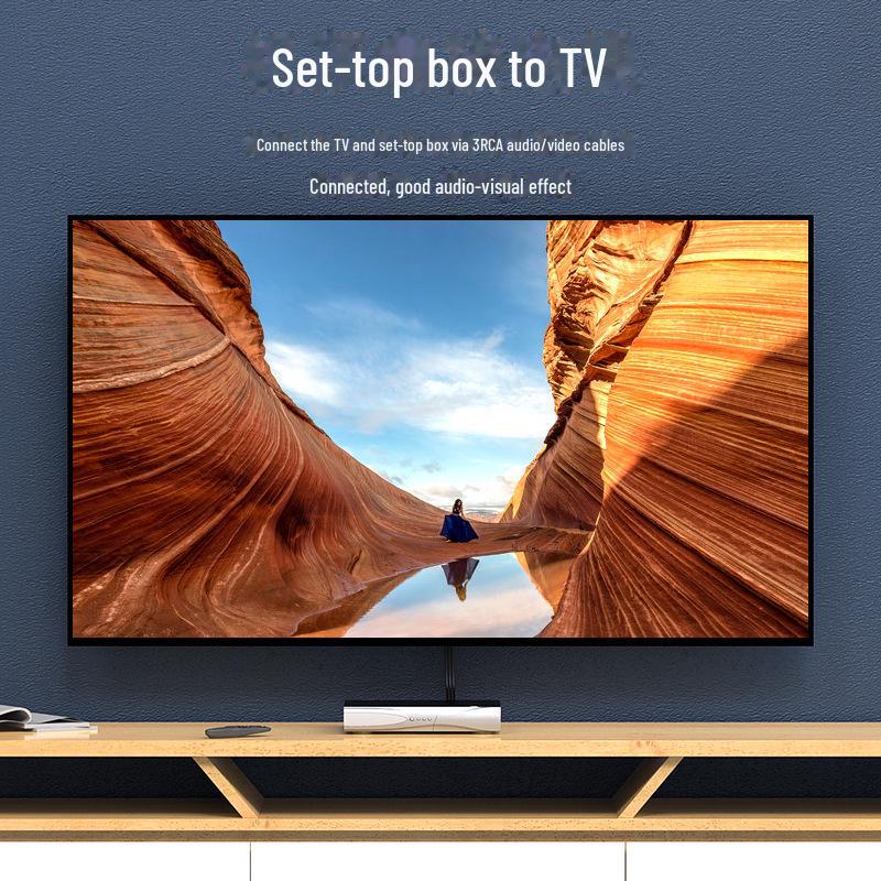 Biaz 3-zu-3 Lotus-Kopf 3RCA Audio/Video AV-Adapterkabel (Rot, Weiß, Gelb) - Modell Y19