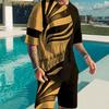 Men's Graphic Prints Technology 2pcs Tees Sets Matching Sets Short Sleeve Short Pants Summer