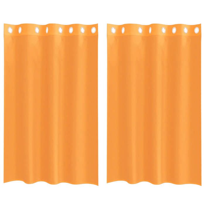 VidaXL Sheer Curtains with Eyelets 2 Pcs Orange 140x175 Cm, Net Curtain, Transparent Curtain, Window Voile, 4102090