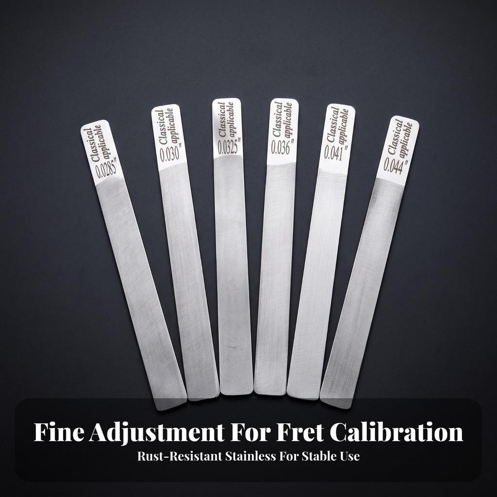 6 Pieces Guitar Nut File Set Flat Sturdy for Workbench